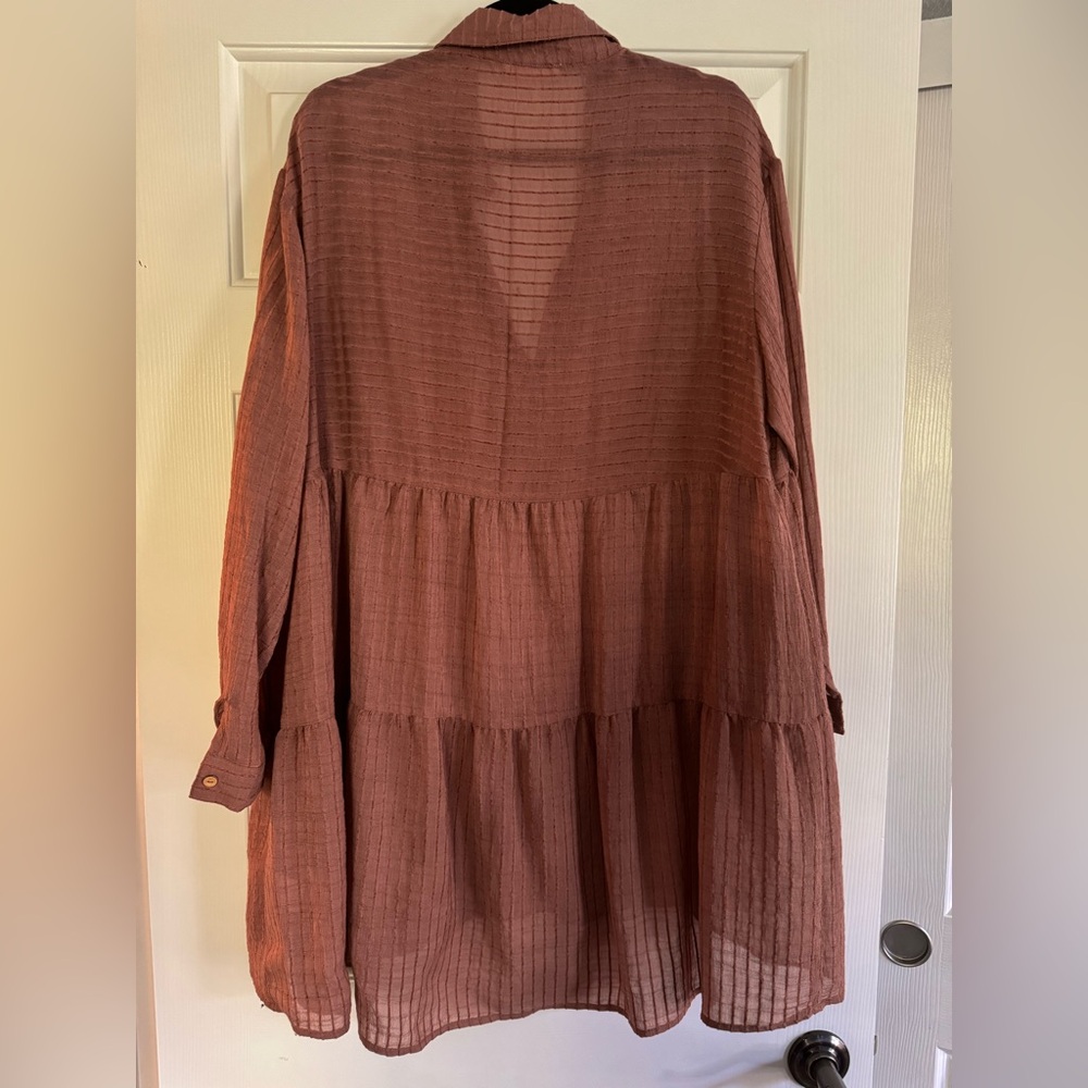 LOVE STITCH RustY ROSE Textured Tunic Top - Picture 4 of 4